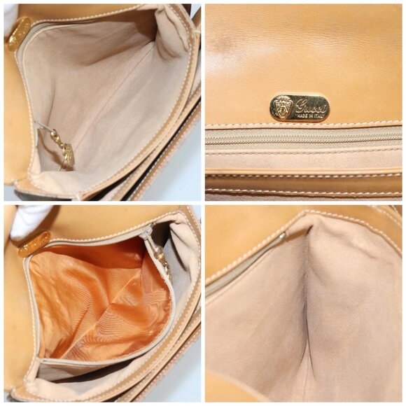 GUCCI Micro GG Supreme Shoulder Bag PVC Beige Gold 001 406 1780 Auth 100267 - Picture 15 of 16